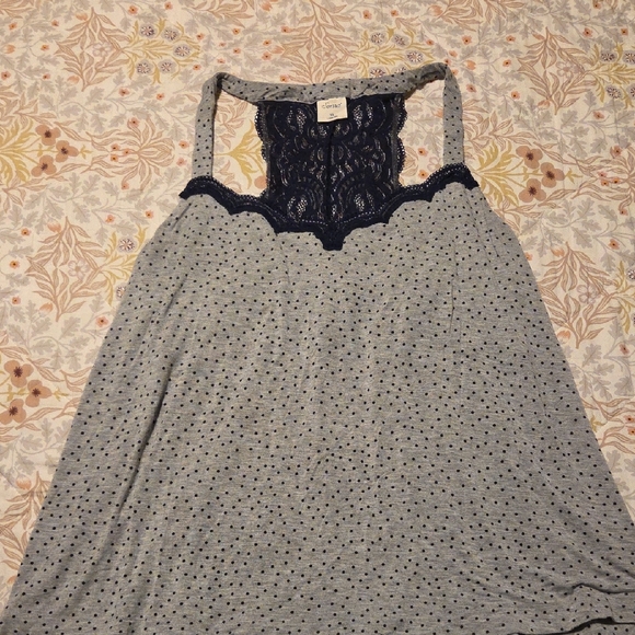 Soma Other - Soma Gray & Blue Lace Pajama Top